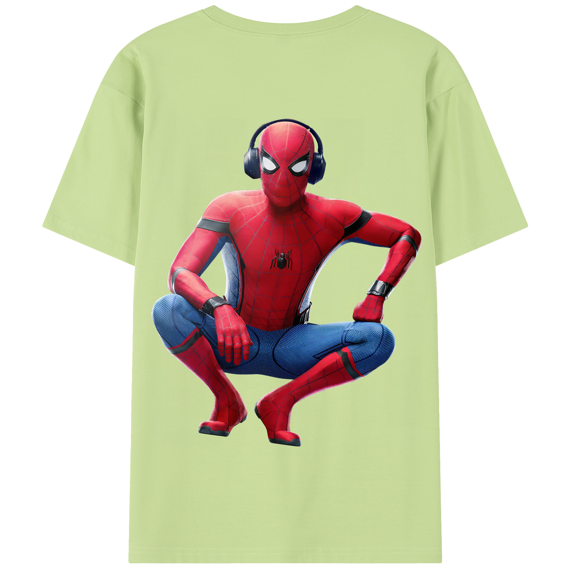 Spider Man スパイダーマン 綿100％半袖Tシャツ（背面プリント）